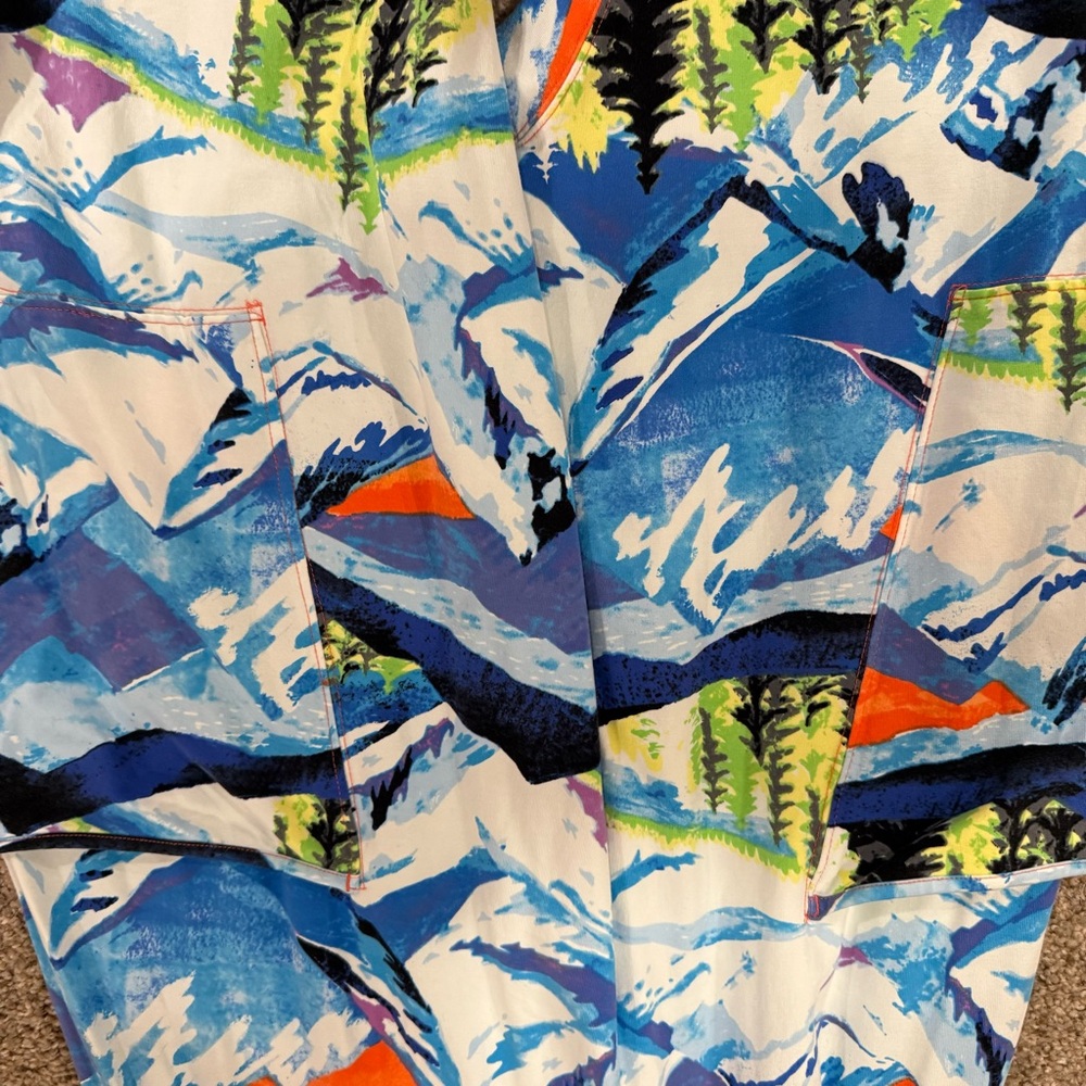 Free People Hot Shot Printed Mountain Scene Onesie - Picture 2 of 5